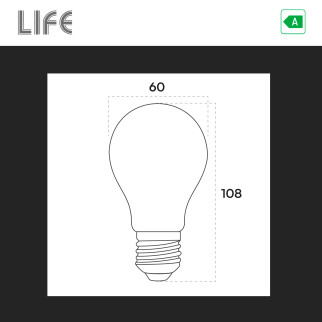 3 Lampadine LED E27 3,8W Goccia A60 Filament 212 lm/W in Vetro Life