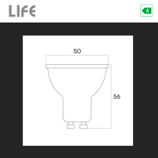 Life Lampadina LED GU10 3W Faretto PAR16 SMD 193 lm/W