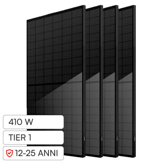 Pannelli Solari Fotovoltaici 410W IP68 108 Celle Full Black V-Tac