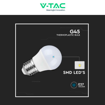 VT-2176 Super Saver Pack 3 Lampadine LED E27 G45 4,5W V-Tac