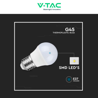 VT-2176 Super Saver Pack 3 Lampadine LED E27 G45 4,5W V-Tac