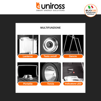 Uniross Torcia Ricaricabile Rechargeable Lantern Mod ULSA05