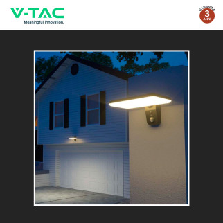 VT-414 Faro LED 15W IP65 Pannello Solare con Sensore V-Tac