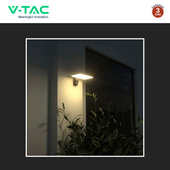 VT-414 Faro LED 15W IP65 Pannello Solare con Sensore V-Tac