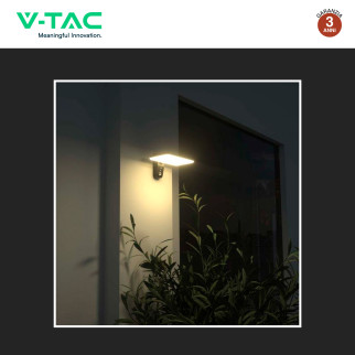 VT-414 Faro LED 15W IP65 Pannello Solare con Sensore V-Tac