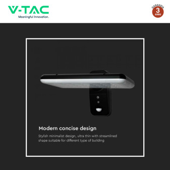 VT-414 Faro LED 15W IP65 Pannello Solare con Sensore V-Tac