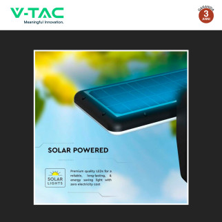 VT-414 Faro LED 15W IP65 Pannello Solare con Sensore V-Tac