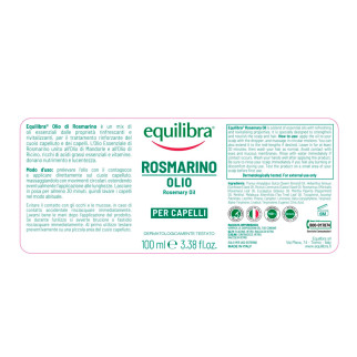 Equilibra Rosmarino Olio Capelli Rinforzante per Cuoio Capelluto