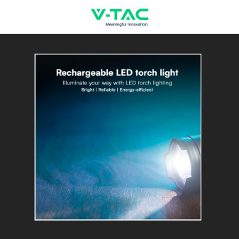 V-Tac Torcia LED SMD 10W Ricaricabile Dimmerabile IP54
