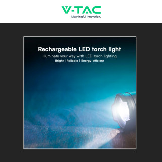 V-Tac Torcia LED SMD 10W Ricaricabile Dimmerabile IP54