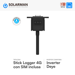 Solarman Stick Logger 4G Inverter Deye Sim Inclusa LS4G-3