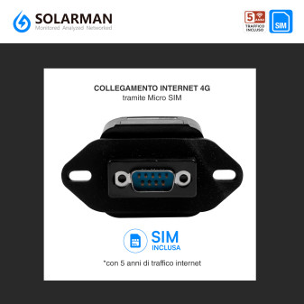 Solarman Stick Logger 4G Inverter Deye Sim Inclusa LS4G-3
