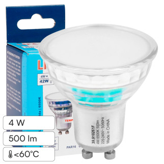 Life Lampadina LED GU10 4W Faretto PAR16 SMD in Vetro