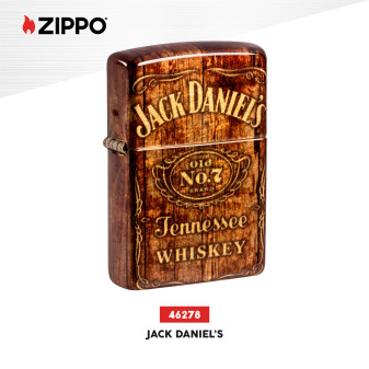 Accendino Zippo 46278 Jack Daniel's Antivento Ricaricabile