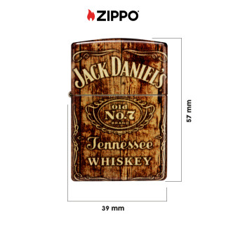 Accendino Zippo 46278 Jack Daniel's Antivento Ricaricabile