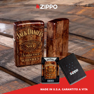 Accendino Zippo 46278 Jack Daniel's Antivento Ricaricabile