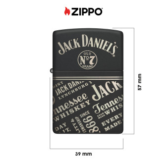 Accendino Zippo 46279 Jack Daniel's Antivento Ricaricabile