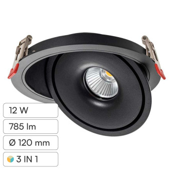 V-Tac Faretto LED COB 12W Incasso Rotondo Orientabile CCT