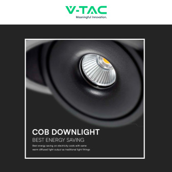 V-Tac Faretto LED COB 20W Incasso Rotondo Orientabile CCT