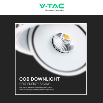 V-Tac Faretto LED COB 20W Incasso Rotondo Orientabile CCT