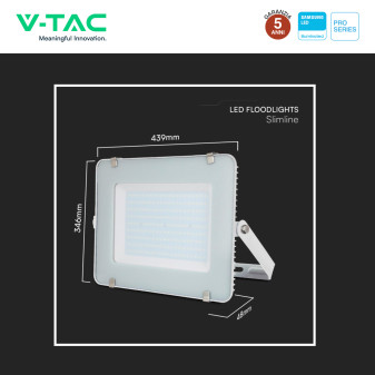 VT-200 Faro LED SMD 200W IP65 Chip Samsung Bianco V-Tac