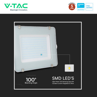 VT-200 Faro LED SMD 200W IP65 Chip Samsung Bianco V-Tac