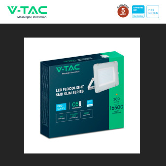 VT-200 Faro LED SMD 200W IP65 Chip Samsung Bianco V-Tac