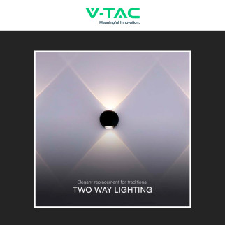 V-Tac VT-2502 Applique LED 2W COB IP54 Doppio Fascio Luminoso