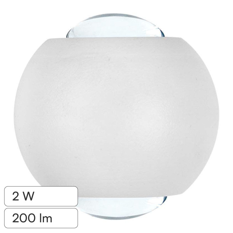 V-Tac VT-2502 Applique LED 2W COB IP54 Doppio Fascio Luminoso