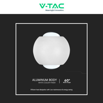 V-Tac VT-2502 Applique LED 2W COB IP54 Doppio Fascio Luminoso