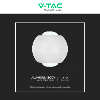 V-Tac VT-2502 Applique LED 2W COB IP54 Doppio Fascio Luminoso