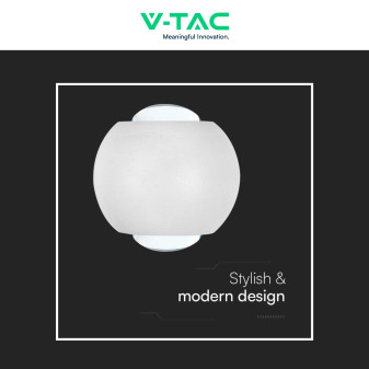 V-Tac VT-2502 Applique LED 2W COB IP54 Doppio Fascio Luminoso