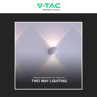 V-Tac VT-2502 Applique LED 2W COB IP54 Doppio Fascio Luminoso