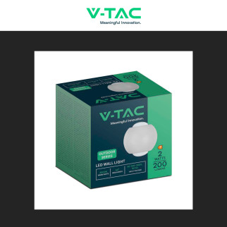 V-Tac VT-2502 Applique LED 2W COB IP54 Doppio Fascio Luminoso