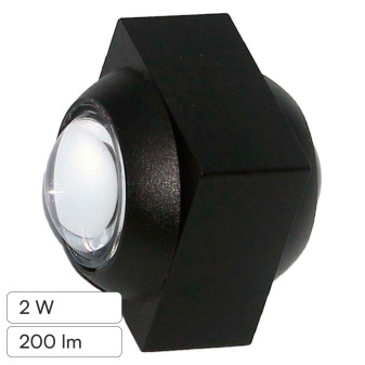 V-Tac VT-2503 Applique LED 2W COB IP54 Doppio Fascio Luminoso