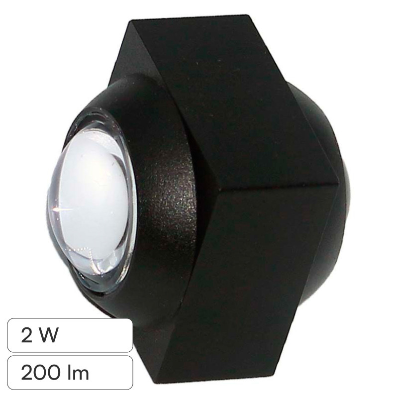 V-Tac VT-2503 Applique LED 2W COB IP54 Doppio Fascio Luminoso