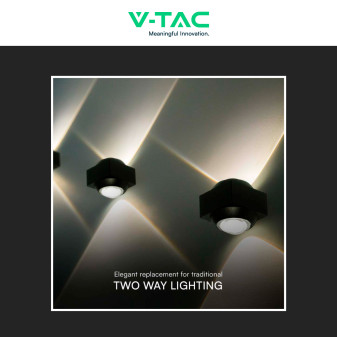 V-Tac VT-2503 Applique LED 2W COB IP54 Doppio Fascio Luminoso