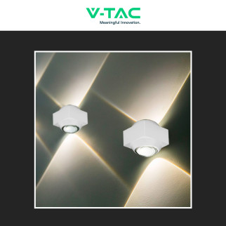 V-Tac VT-2503 Applique LED 2W COB IP54 Doppio Fascio Luminoso