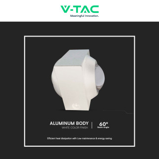 V-Tac VT-2503 Applique LED 2W COB IP54 Doppio Fascio Luminoso