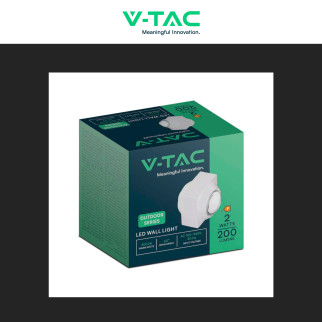 V-Tac VT-2503 Applique LED 2W COB IP54 Doppio Fascio Luminoso