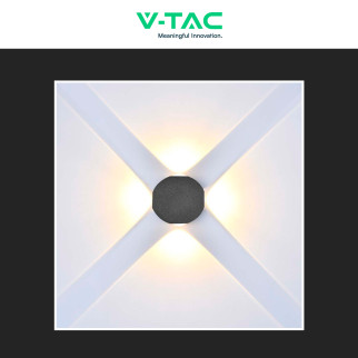 V-Tac VT-2544 Applique LED 4W COB IP54 con 4 Fasci Luminosi