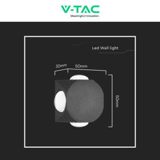 V-Tac VT-2544 Applique LED 4W COB IP54 con 4 Fasci Luminosi