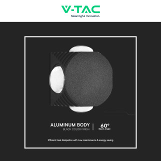 V-Tac VT-2544 Applique LED 4W COB IP54 con 4 Fasci Luminosi