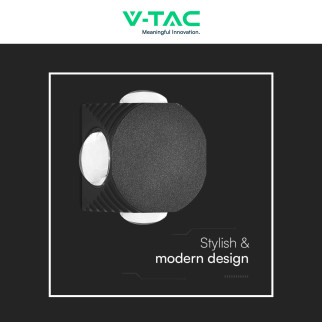 V-Tac VT-2544 Applique LED 4W COB IP54 con 4 Fasci Luminosi