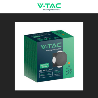 V-Tac VT-2544 Applique LED 4W COB IP54 con 4 Fasci Luminosi