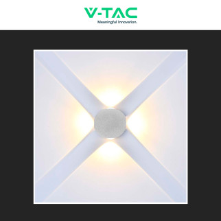 V-Tac VT-2544 Applique LED 4W COB IP54 con 4 Fasci Luminosi