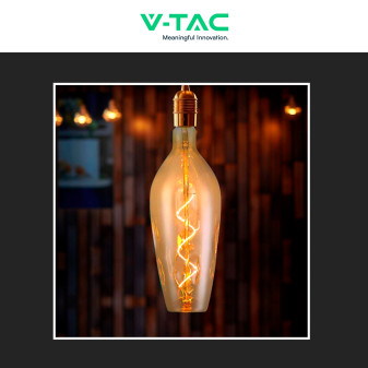V-Tac VT-2272 Lampadina LED E27 4W B125 Filament Spiral