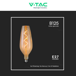 V-Tac VT-2272 Lampadina LED E27 4W B125 Filament Spiral