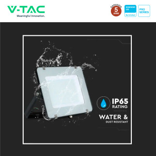 VT-200 Faro LED SMD 200W IP65 Chip Samsung Nero V-Tac