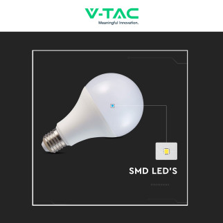 V-Tac Lampadina LED E27 20W Goccia A80 SMD Opaca
